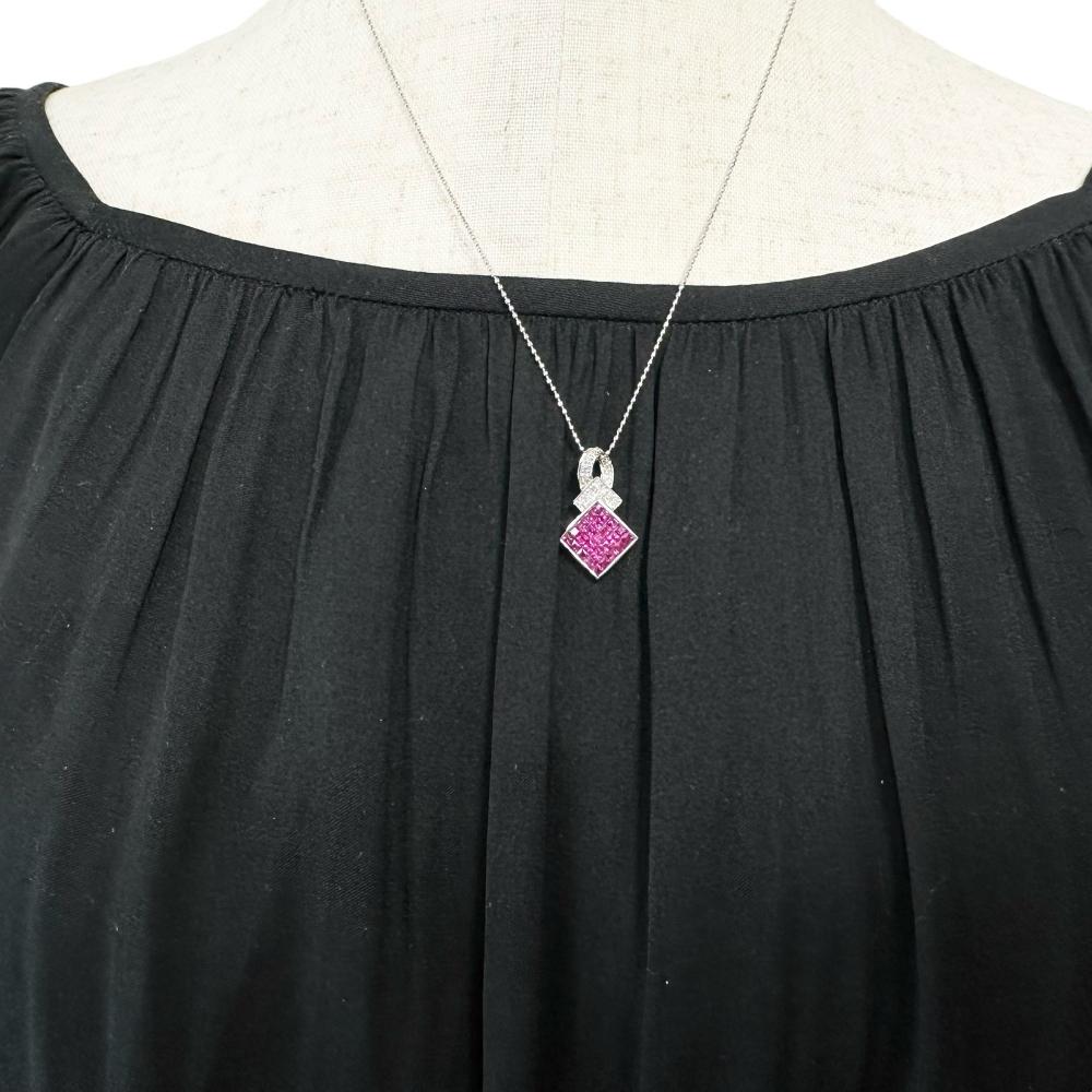 ミステリー/ミステリーセッティング ルビー 1.00ct ダイヤモンド 0.07