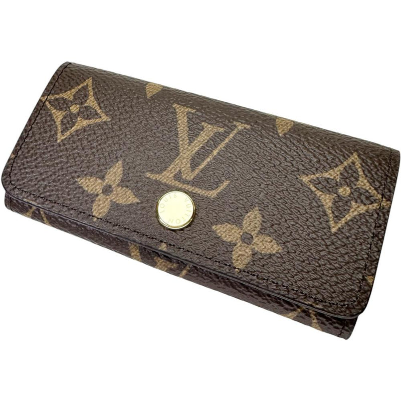 【LOUIS VUITTON/ルイ・ヴィトン】 ミュルティクレ4 モノグラム M62631 キーケース PVC ブラウン /ゴールド金具  ユニセックス【中古】【真子質店】【GD】, 【TMix】