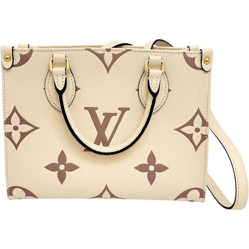 【LOUIS VUITTON/ルイ・ヴィトン】 オンザゴーPM 心斎橋店限定 モノグラムアンプラント M45654 ハンドバッグ  クレーム/ボワドローズ レディース【中古】【真子質店】【BL】, 【MaTxx】