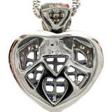 ハート 3連チェーン サファイア（ミステリーセッティング） 2.00ct ダイヤモンド 0.12ct ネックレス K14WGホワイトゴールド 14金 6.8g 40cm レディース
【中古】【真子質店】【NN】




【MoMaS】