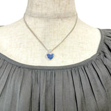 ハート 3連チェーン サファイア（ミステリーセッティング） 2.00ct ダイヤモンド 0.12ct ネックレス K14WGホワイトゴールド 14金 6.8g 40cm レディース
【中古】【真子質店】【NN】




【MoMaS】