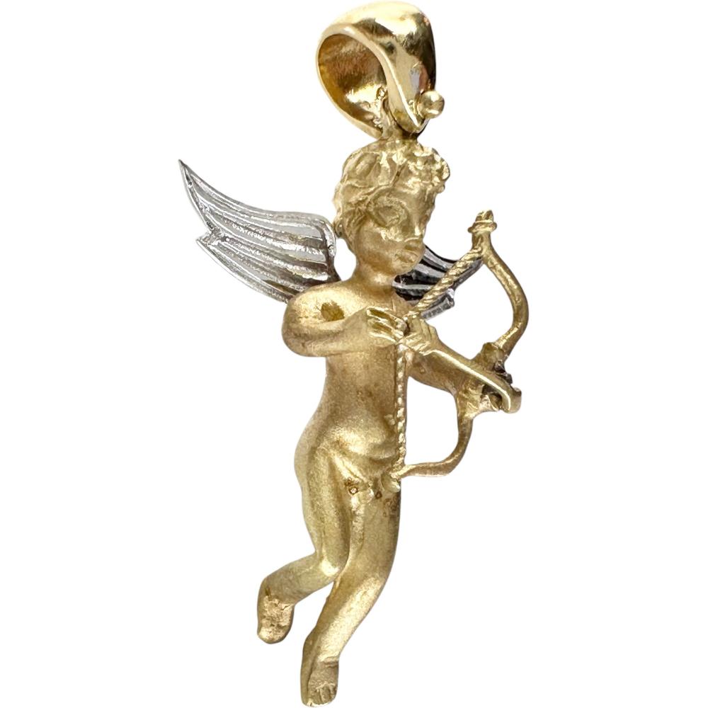 天使モチーフ/エンジェル ペンダントトップ K18YGイエローゴールド 18