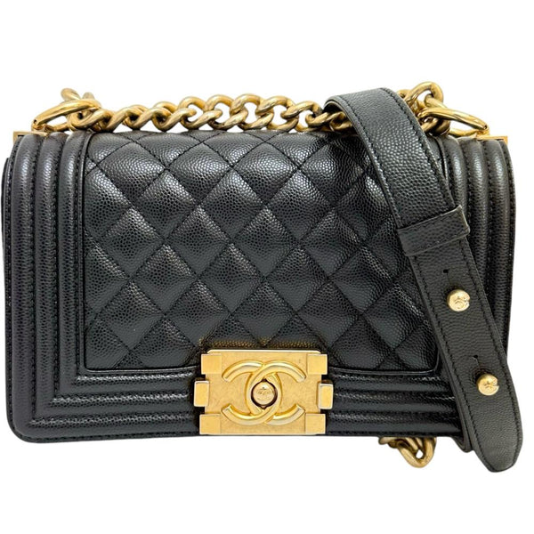【CHANEL/シャネル】 ボーイシャネル A67085 カード/シールあり チェーンショルダー ショルダーバッグ 26番（2018年頃） キャビアスキン/レザー ブラック/ゴールド金具 レディース【中古】【真子質店】【BL】




【MoMoxx】