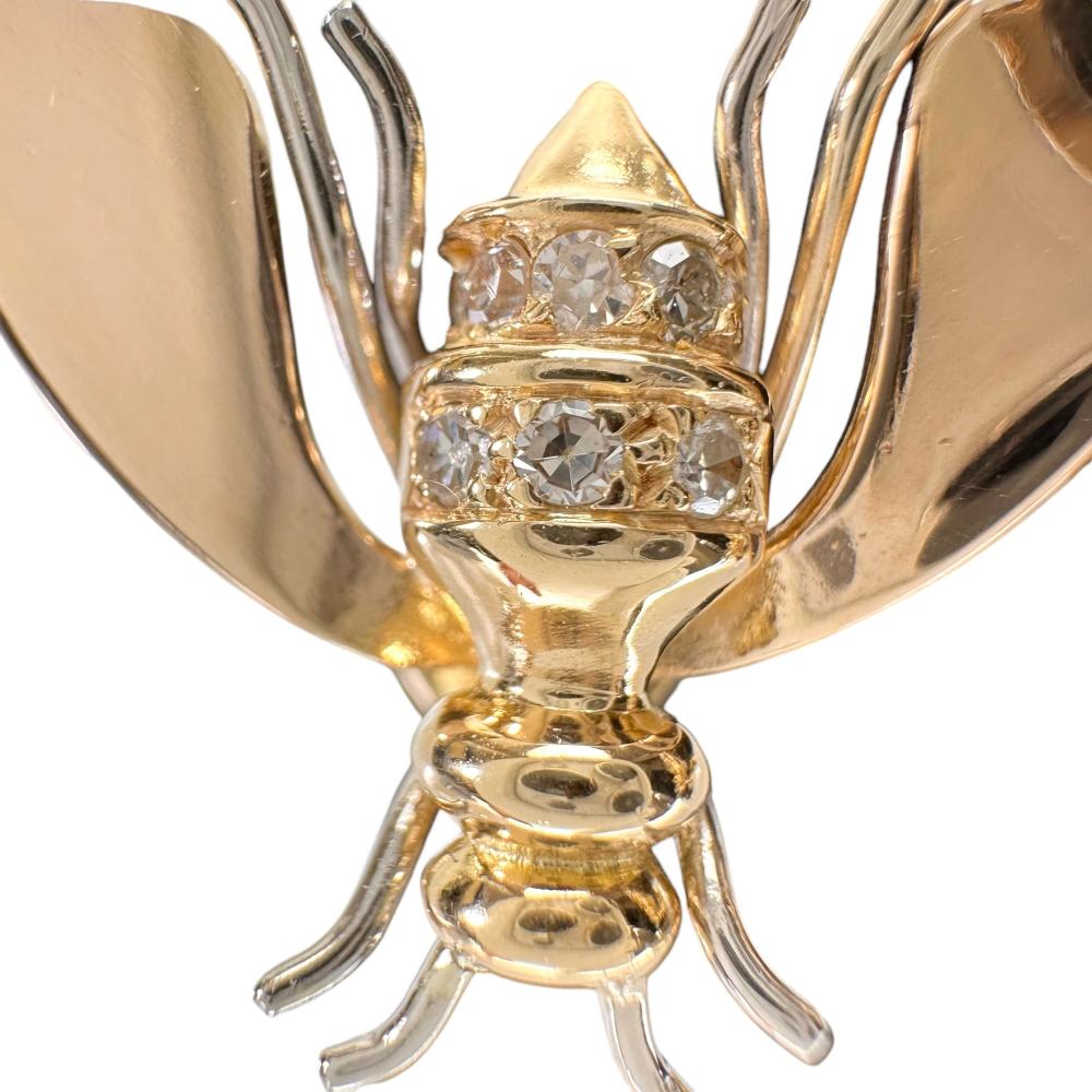 K18 750 18金ゴールド　ダイヤモチーフピアス　IVXLCDM soph. 蜂モチーフ ダイヤモンド ピアス K18ゴールド 18金/K18PGピンク