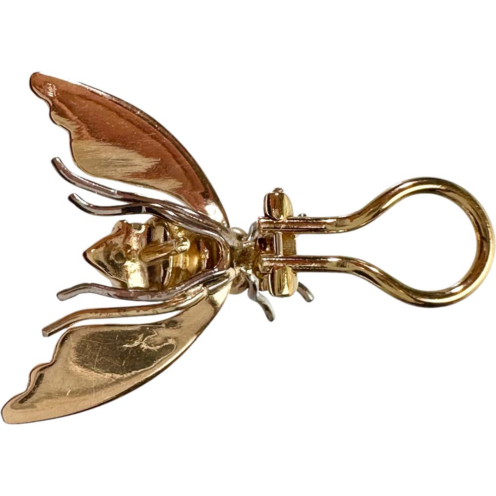 蜂モチーフ ダイヤモンド ピアス K18ゴールド 18金/K18PGピンク