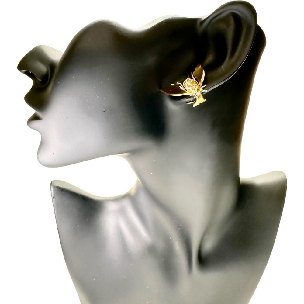 K18 750 18金ゴールド　ダイヤモチーフピアス　IVXLCDM soph. 蜂モチーフ ダイヤモンド ピアス K18ゴールド 18金/K18PGピンク