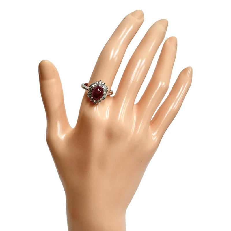 11号 カボションルビー 2.41ct ダイヤモンド 計0.38ct リング・指輪 Pt900プラチナ 7.0g レディース
【中古】【真子質店】【NN】




【DSMo】