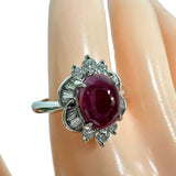 11号 カボションルビー 2.41ct ダイヤモンド 計0.38ct リング・指輪 Pt900プラチナ 7.0g レディース
【中古】【真子質店】【NN】




【DSMo】
