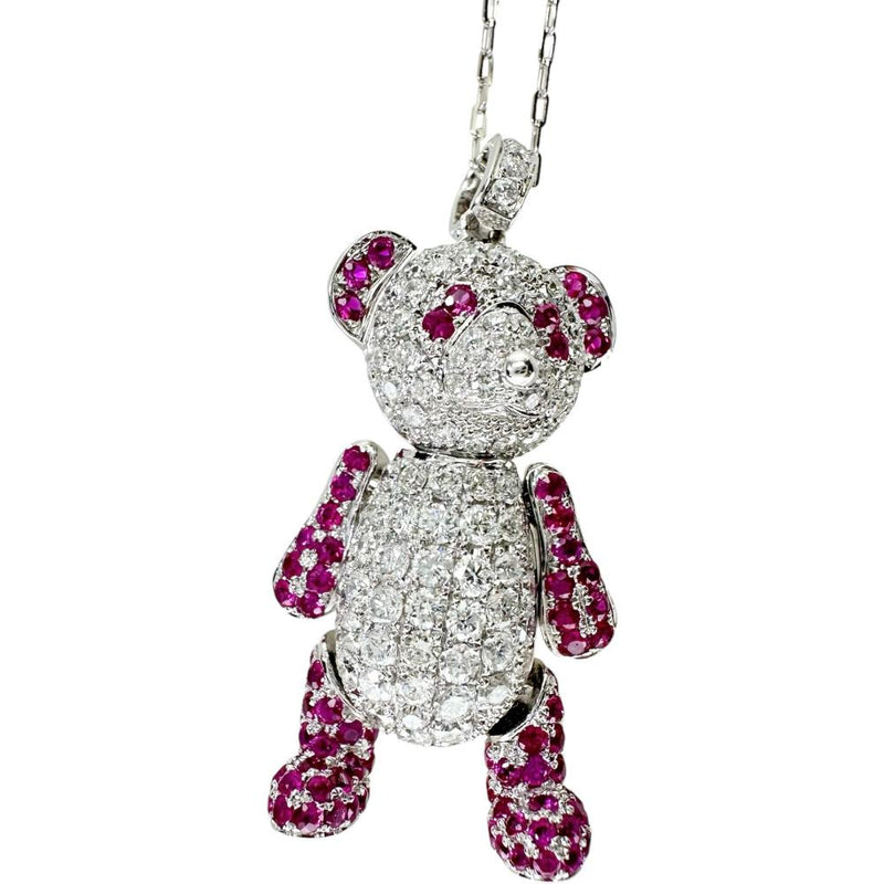 頭手足動くパンダ  ダイヤモンド 1.15ct ルビー 0.85ct ネックレス K18WGホワイトゴールド 18金 8.5g 45cm レディース
【中古】【真子質店】【NN】




【TxKS】