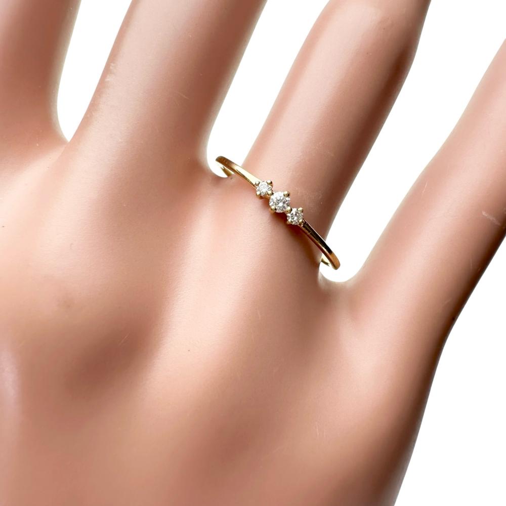 13号【ete/エテ】 ダイヤモンド 0.05ct リング・指輪 K18ゴールド 18金