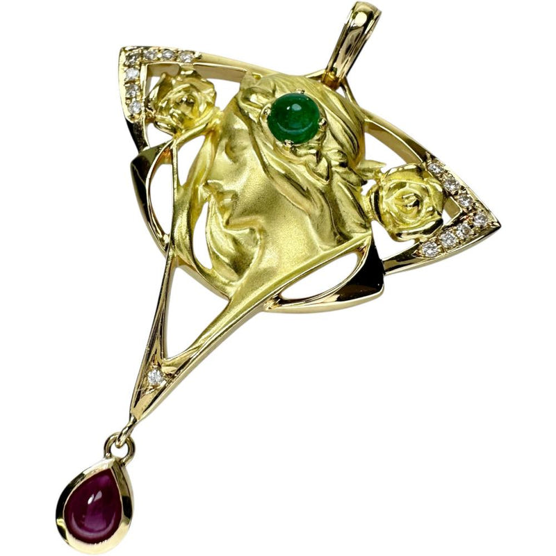 【MITSUO KAJI/梶光夫】 婦人横顔 エメラルド ルビー ペンダントトップ K18ゴールド 18金 8.4g レディース
【中古】【真子質店】【BL】




【IIKK】
