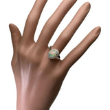 ★★最終特価品 11.5号 オパール 1.23ct ダイヤモンド 0.22ct リング・指輪 Pt900プラチナ 4.6g レディース 【中古】【真子質店】【NN】 【MiTMo】
