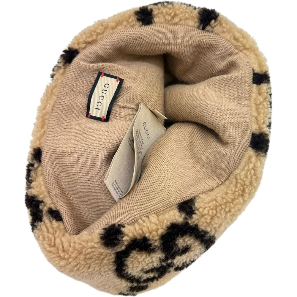 正規品　ほぼ未使用　GUCCI 正規品 もこもこキャップ 秋冬 GUCCI/グッチ】 ボアニット帽 ジャンボGG 721295 ニットキャップ