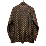 【LOUIS VUITTON/ルイ・ヴィトン】 RW202B ZEW FJTO55 モノグラム 長袖シャツ シルク100％ ブラウンシルク レディース【中古】【真子質店】【GD】 【MoMox】