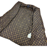 【LOUIS VUITTON/ルイ・ヴィトン】 RW202B ZEW FJTO55 モノグラム 長袖シャツ シルク100％ ブラウンシルク レディース【中古】【真子質店】【GD】 【MoMox】
