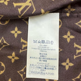 【LOUIS VUITTON/ルイ・ヴィトン】 RW202B ZEW FJTO55 モノグラム 長袖シャツ シルク100％ ブラウンシルク レディース【中古】【真子質店】【GD】 【MoMox】