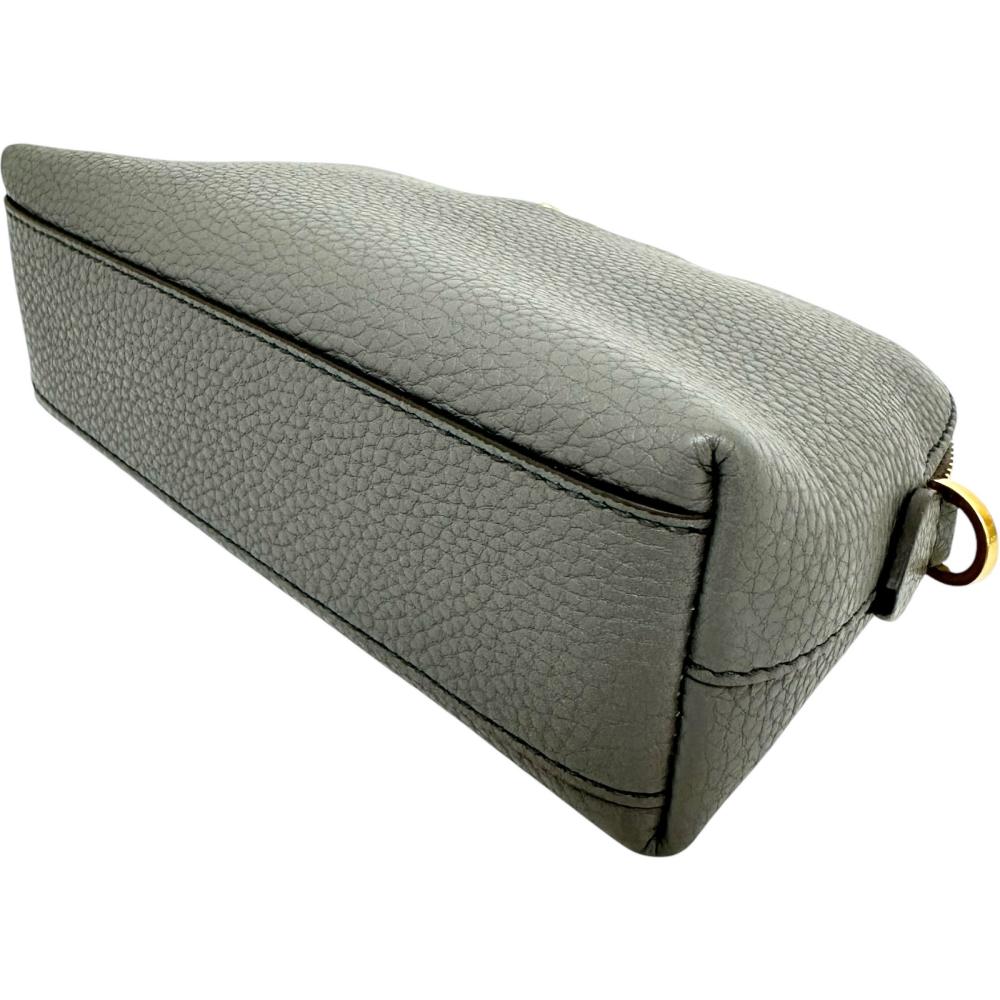 PRADA/プラダ】 1ND005 コスメポーチ ポーチ レザー グレー レディース