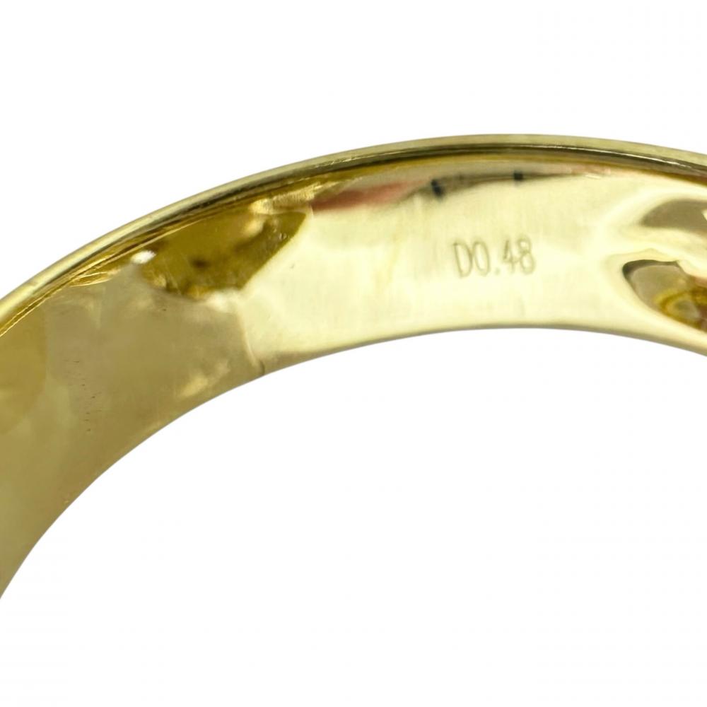 13号 フラワー/花 アコヤ真珠 ダイヤモンド 0.48ct リング・指輪 K18 