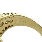 13号 ダイヤモンド 計2.01ct リング・指輪 K18ゴールド 18金 9.7g レディース 【中古】【真子質店】【NN】 【IKxMo】