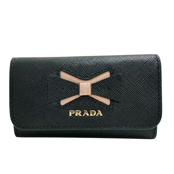 PRADA/プラダ】 サフィアーノ リボン 4連 キーケース サフィアーノ