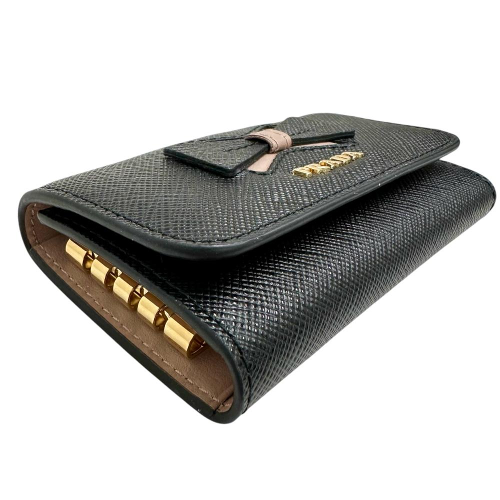 PRADA/プラダ】 サフィアーノ リボン 4連 キーケース サフィアーノ