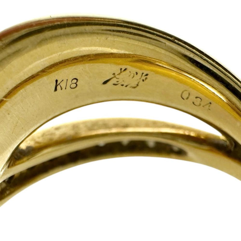 13号 ヒョウ柄エナメル ダイヤモンド 0.34ct リング・指輪 K18 13号 ヒョウ柄エナメル ダイヤモンド 0.34ct リング・指輪 K18
