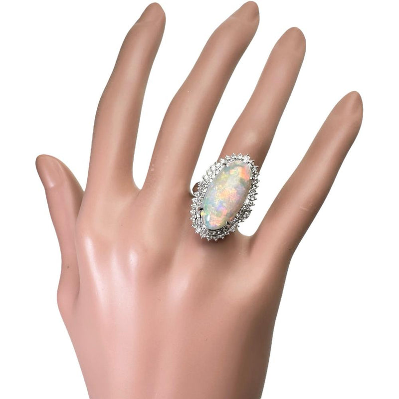 12号 オパール 6.54ct ダイヤモンド 計1.14ct リング・指輪 Pt900プラチナ 14.5g レディース
【中古】【真子質店】【NN】




【SSx】