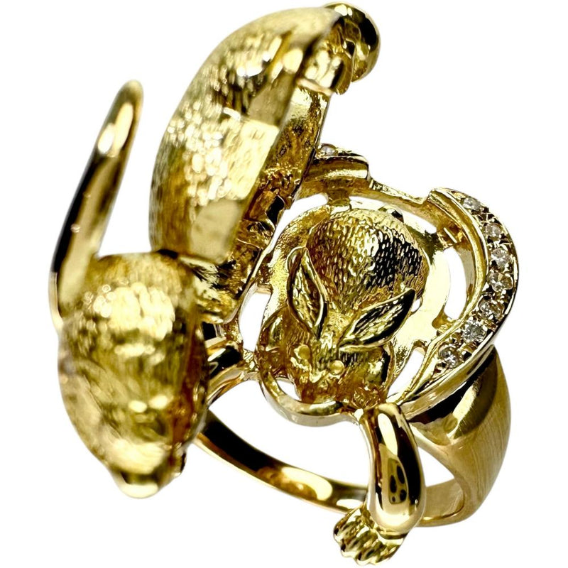 19号 ウサギinウサギ ダイヤモンド 0.12ct リング・指輪 K18ゴールド 18金 11.0g レディース
【中古】【真子質店】【NN】




【IDMox】