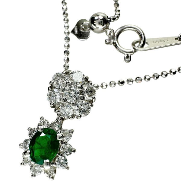 エメラルド 0.42ct ダイヤモンド 計0.82ct ネックレス K18WGホワイトゴールド 18金/Pt900プラチナ 5.4g 45cm レディース
【中古】【真子質店】【NN】




【KKx】