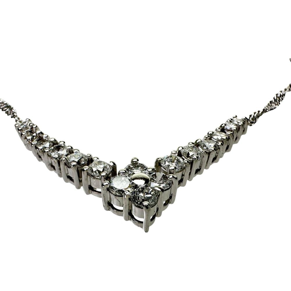 ダイヤモンド 1.00ct ネックレス Pt850プラチナ 6.7g 40cm レディース