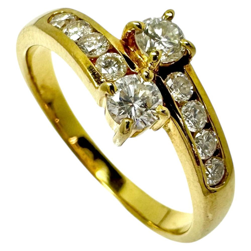 14号 ダイヤモンド 計0.53ct リング・指輪 K18ゴールド 18金 3.6g レディース 【中古】【真子質店】【NN】 【MaMox】