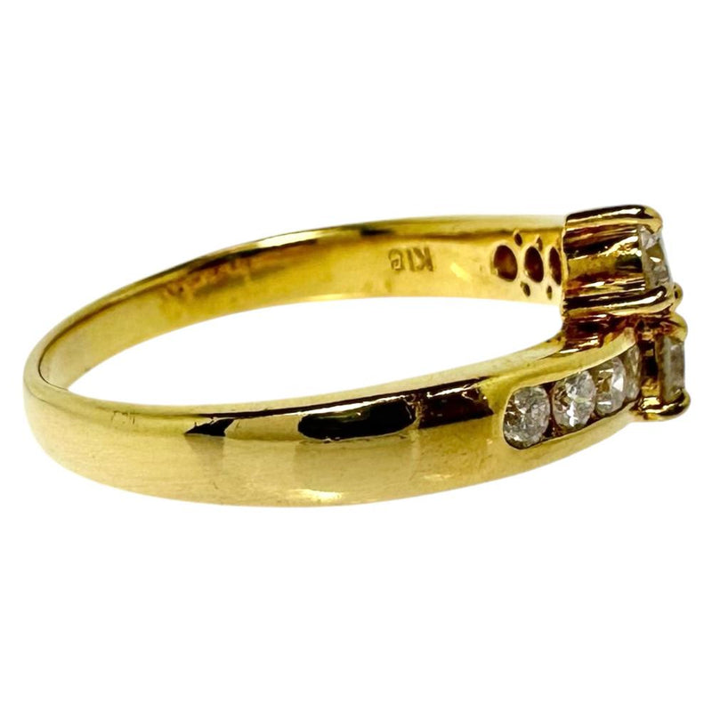 14号 ダイヤモンド 計0.53ct リング・指輪 K18ゴールド 18金 3.6g レディース 【中古】【真子質店】【NN】 【MaMox】