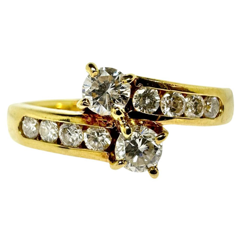 14号 ダイヤモンド 計0.53ct リング・指輪 K18ゴールド 18金 3.6g レディース 【中古】【真子質店】【NN】 【MaMox】