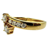 14号 ダイヤモンド 計0.53ct リング・指輪 K18ゴールド 18金 3.6g レディース 【中古】【真子質店】【NN】 【MaMox】