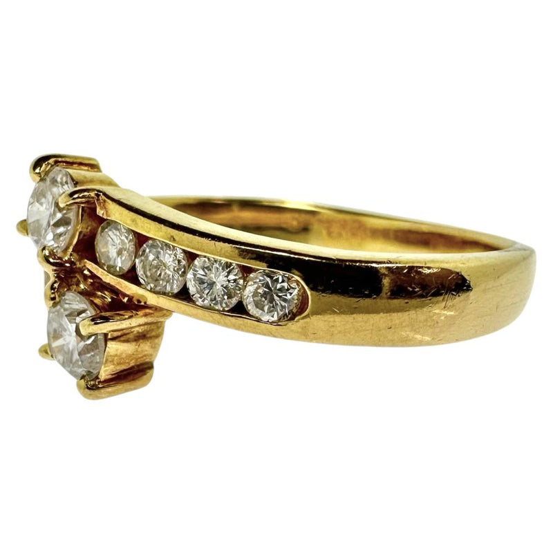 14号 ダイヤモンド 計0.53ct リング・指輪 K18ゴールド 18金 3.6g レディース 【中古】【真子質店】【NN】 【MaMox】