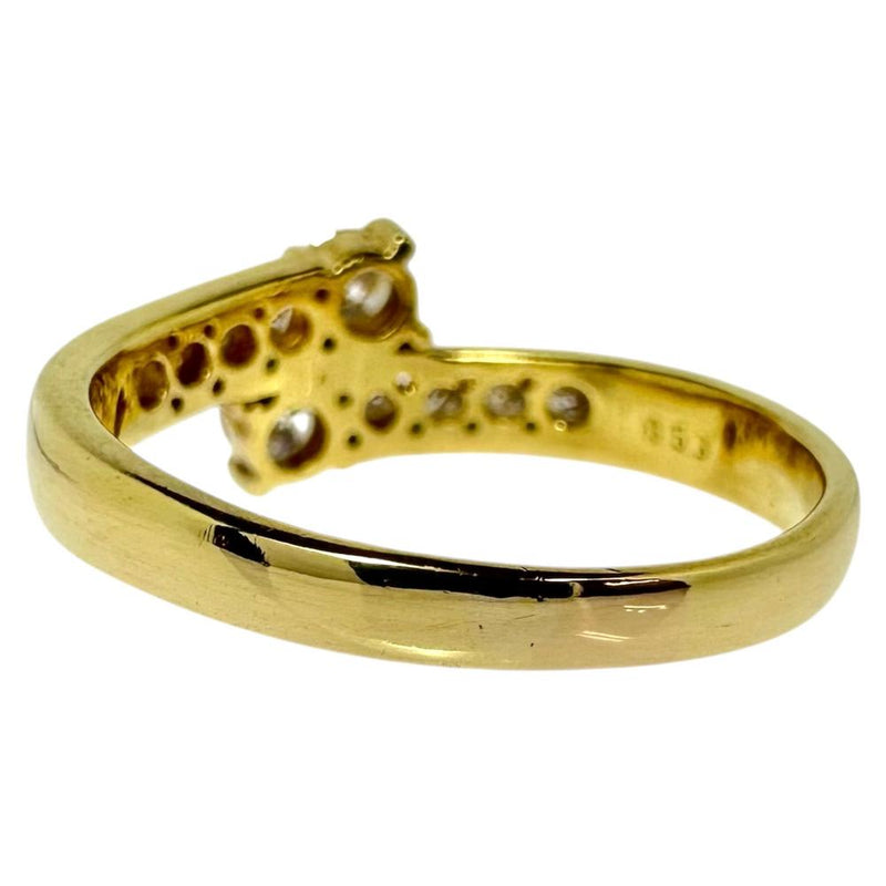 14号 ダイヤモンド 計0.53ct リング・指輪 K18ゴールド 18金 3.6g レディース 【中古】【真子質店】【NN】 【MaMox】