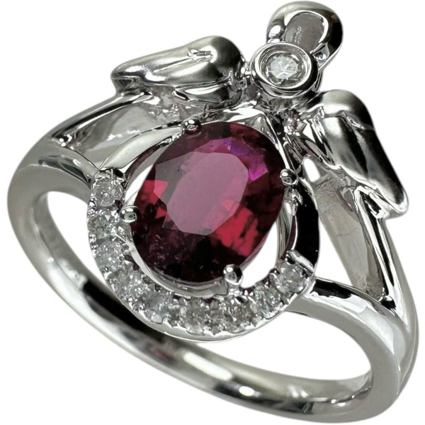 12号 ルベライト（レッドトルマリン） 0.596ct ダイヤモンド 0.076ct リング・指輪 K18WGホワイトゴールド 18金 4.2g レディース
【中古】【真子質店】【NN】




【DMiD】