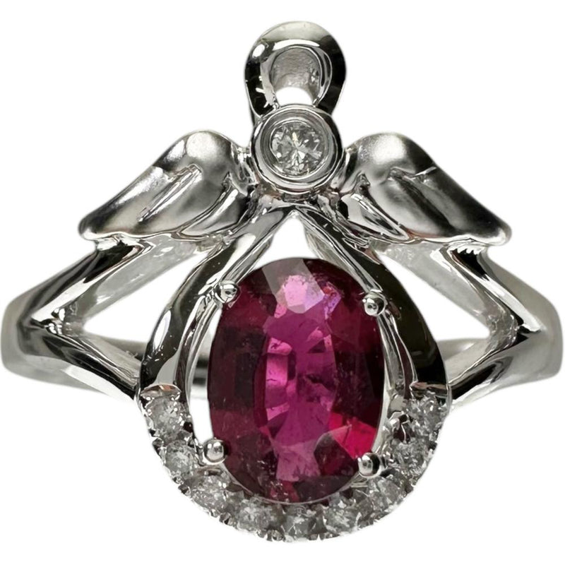 12号 ルベライト（レッドトルマリン） 0.596ct ダイヤモンド 0.076ct リング・指輪 K18WGホワイトゴールド 18金 4.2g レディース
【中古】【真子質店】【NN】




【DMiD】