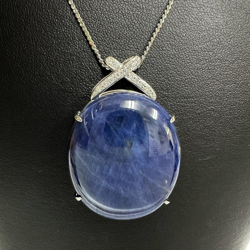 サファイア (通常加熱) 84.53ct ダイヤモンド 計0.14ct ペンダントトップ K18WGホワイトゴールド 18金 23.1g レディース
【中古】【真子質店】【NN】




【KDMi】