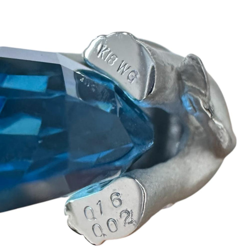 象モチーフ ブルートパーズ 推定15～20ct ダイヤモンド 0.02ct 小さいブルートパーズ 0.16ct ネックレス K18ゴールド 18金/K18WGホワイトゴールド 18金 12.8g 46cm レディース
【中古】【真子質店】【NN】




【IIMoMo】