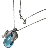 象モチーフ ブルートパーズ 推定15～20ct ダイヤモンド 0.02ct 小さいブルートパーズ 0.16ct ネックレス K18ゴールド 18金/K18WGホワイトゴールド 18金 12.8g 46cm レディース
【中古】【真子質店】【NN】




【IIMoMo】