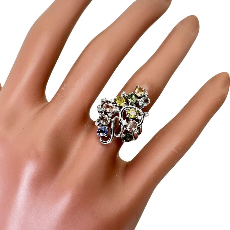 11号 サファイア ピンク/ブルー/イエロー/グリーン/ホワイト 2.15ct ダイヤモンド 0.12ct リング・指輪 K18WGホワイトゴールド 18金 6.5g レディース
【中古】【真子質店】【NN】




【KKx】