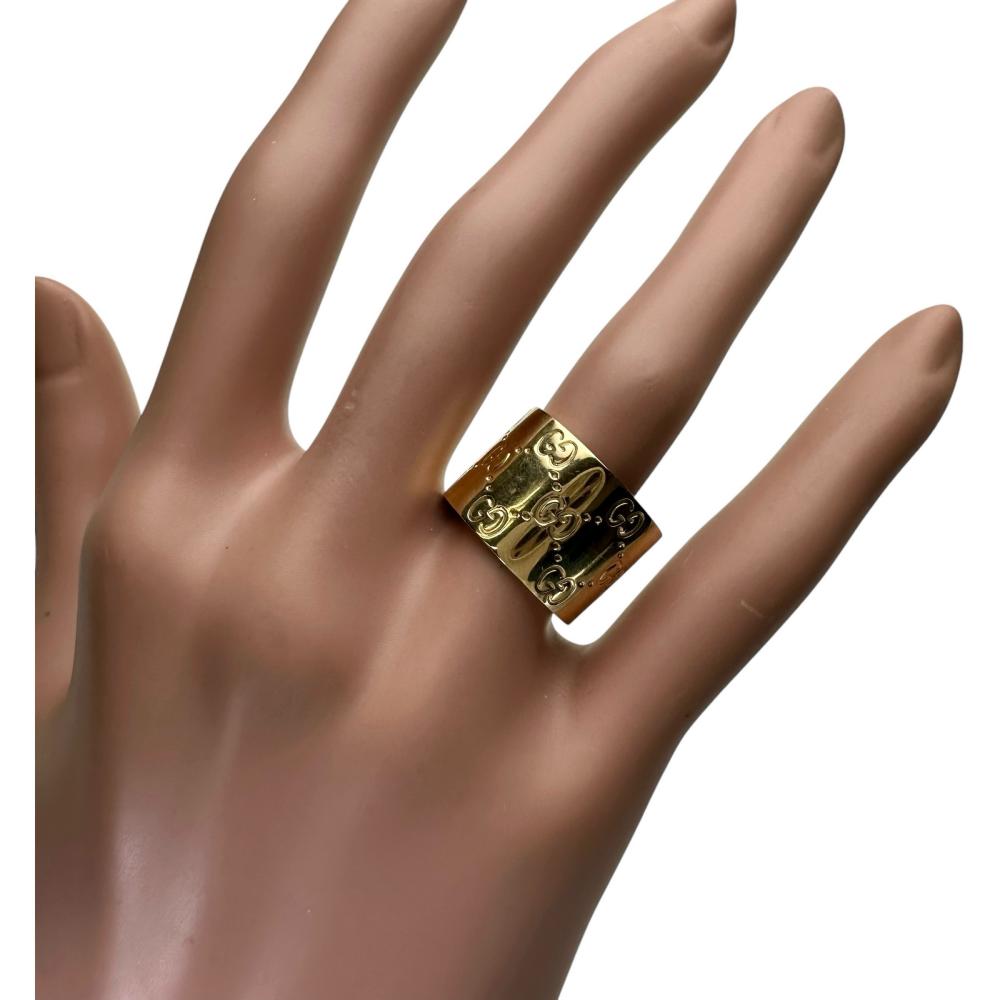 13号【GUCCI/グッチ】 リング・指輪 アイコンリング ワイド K18
