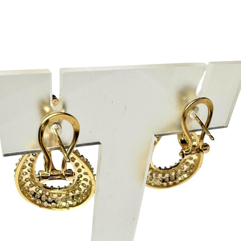 ダイヤモンド 1.41×2ct ピアス K18ゴールド 18金 7.2g レディース 【中古】【真子質店】【NN】 【IxDMo】