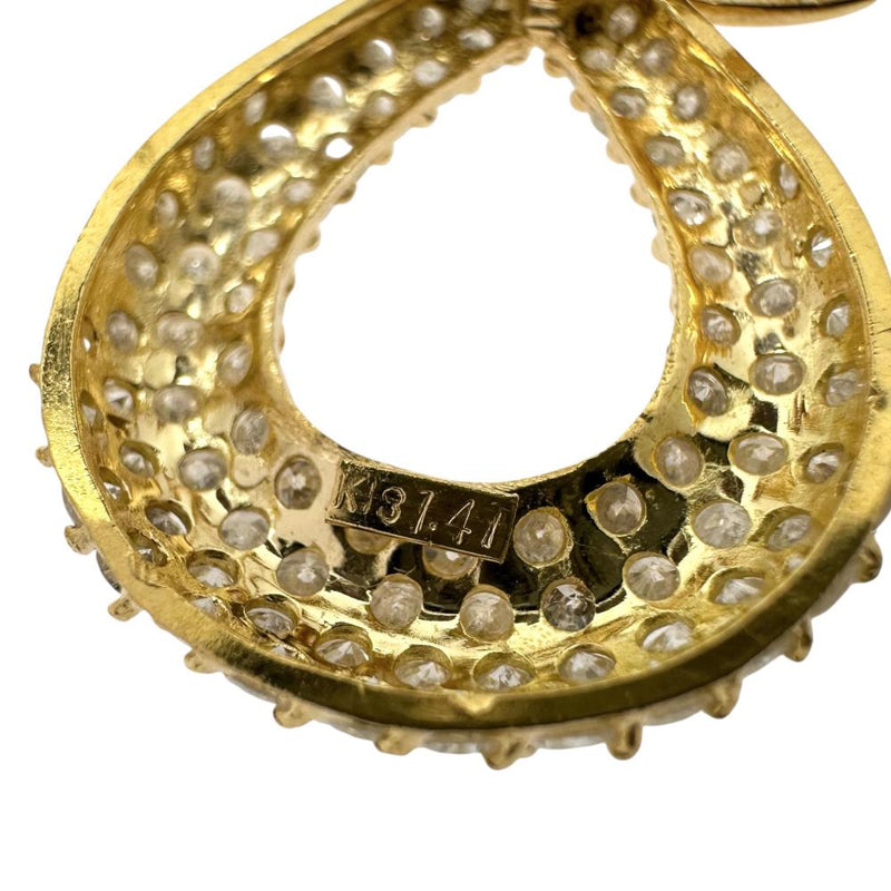 ダイヤモンド 1.41×2ct ピアス K18ゴールド 18金 7.2g レディース 【中古】【真子質店】【NN】 【IxDMo】
