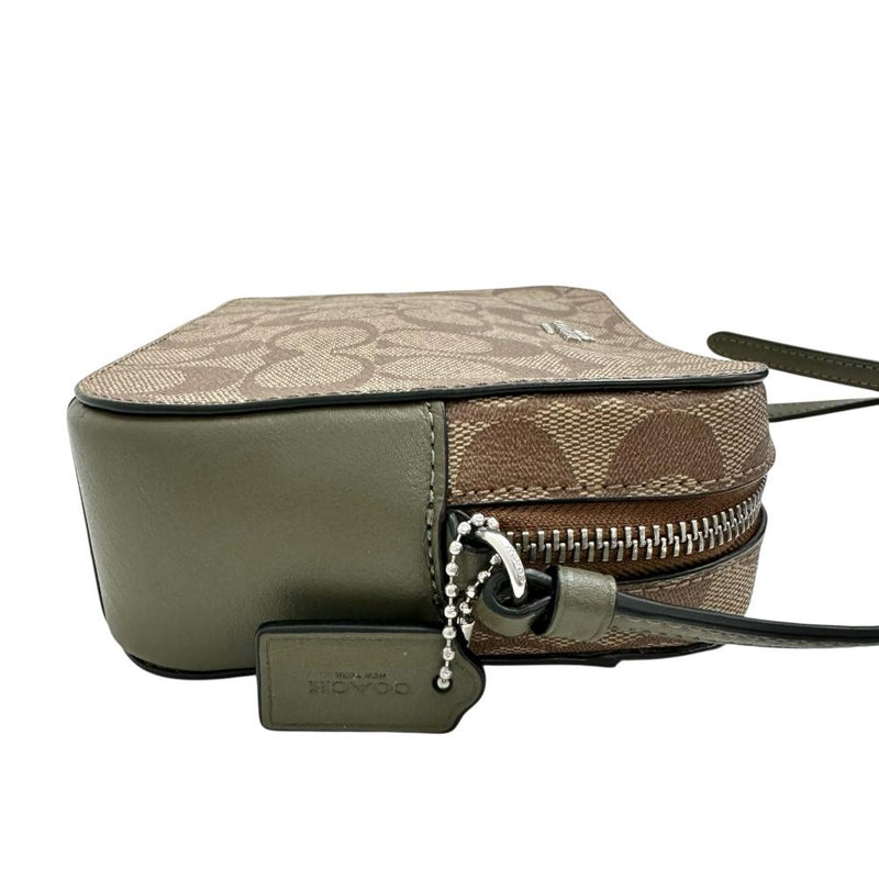 【COACH/コーチ】 91677 シグネチャー ショルダーバッグ レザー ベージュ/カーキ レディース【中古】【真子質店】【BL】 【Mox】
