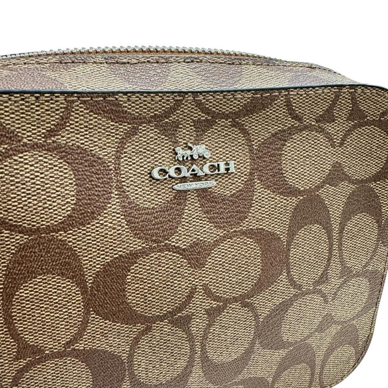 【COACH/コーチ】 91677 シグネチャー ショルダーバッグ レザー ベージュ/カーキ レディース【中古】【真子質店】【BL】 【Mox】
