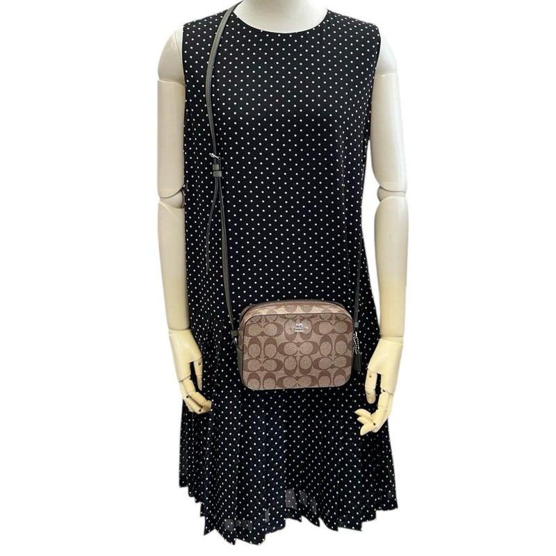 【COACH/コーチ】 91677 シグネチャー ショルダーバッグ レザー ベージュ/カーキ レディース【中古】【真子質店】【BL】 【Mox】