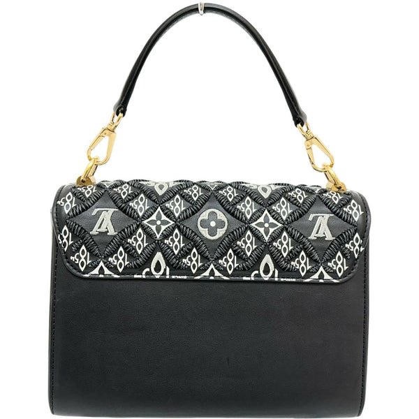 【LOUIS VUITTON/ルイ・ヴィトン】 ツイストMM since1854 3WAY クラッチ/クロスボディバッグ ショルダーバッグ レザー ブラック/ゴールド金具 レディース【中古】【真子質店】【BL】 【MaYxx】