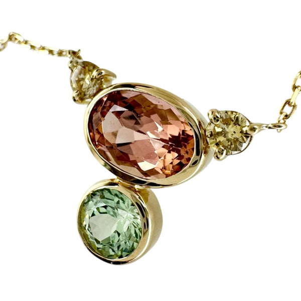 ピンクインペリアルトパーズ 1.40ct グリーングロッシュラーガーネット 0.60ct ダイヤモンド 計0.172ct ネックレス K18ゴールド 18金 3.5g 45cm レディース
【中古】【真子質店】【NN】




【MoTMi】